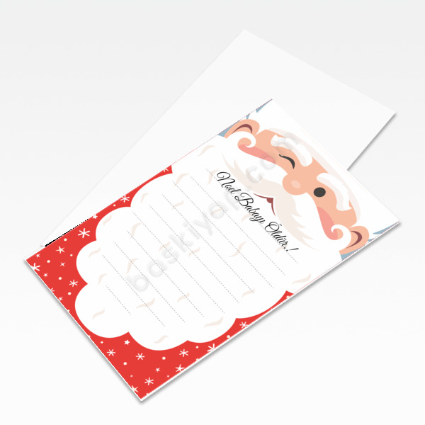 Noel Baba Tasarımlı Not Kartı 2 online tasarla