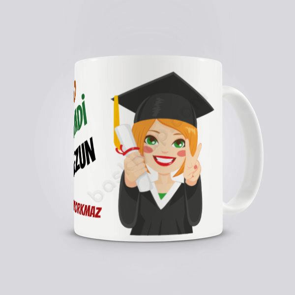O Şimdi Mezun Temalı Kupa Bardak online tasarla