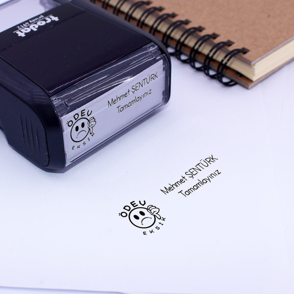 Ödev Eksik Dikdörtgen Kaşe online tasarla