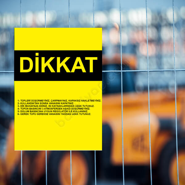 Dikkat Uyarıları Etiketi online tasarla