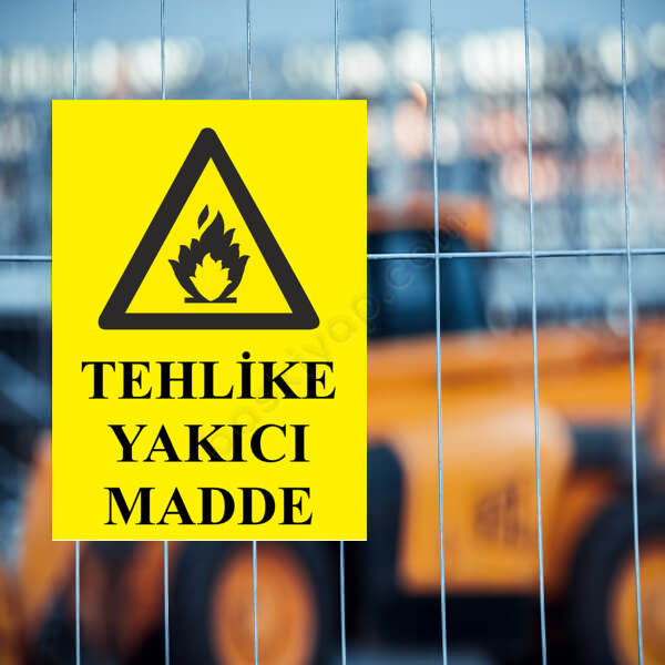 Yakıcı Madde Levhası online tasarla