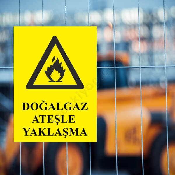 Doğalgaz Ateşle Yaklaşma Levhası online tasarla