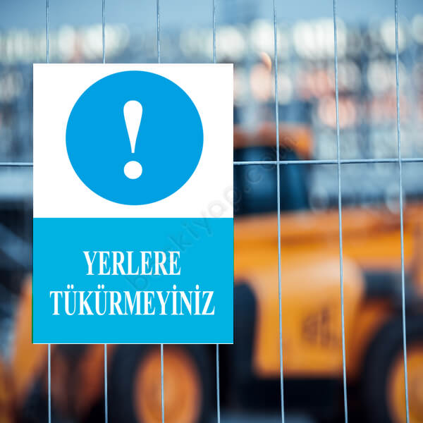 Yerlere Tükürme Levhası online tasarla