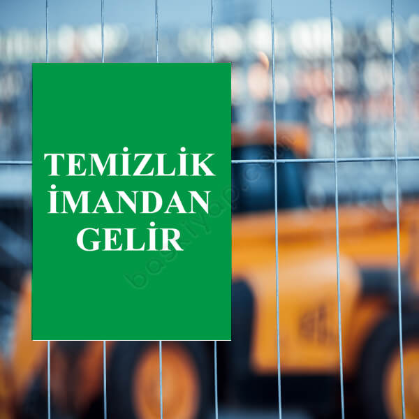 Temizlik İmandan Gelir Levhası online tasarla