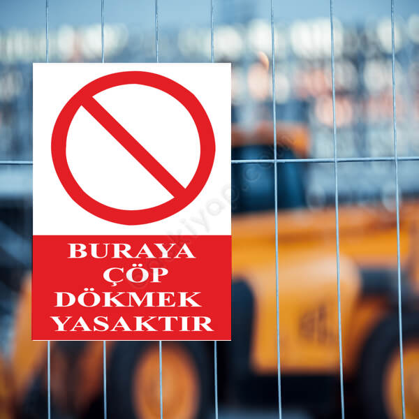 Çöp Dökmek Yasak Levhası online tasarla