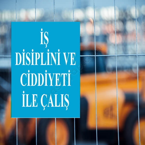 İş Disiplini İle Çalış Levhası online tasarla