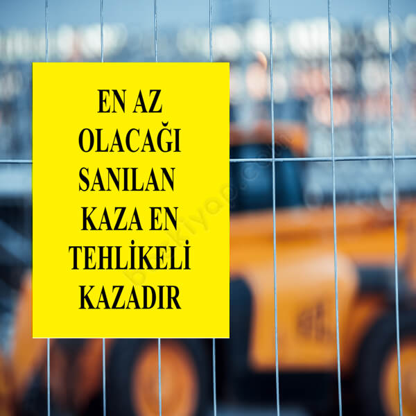 En Tehlikeli Kaza Levhası online tasarla