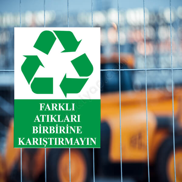 Farklı Atıkları Birbirine Karıştırma Levhası online tasarla