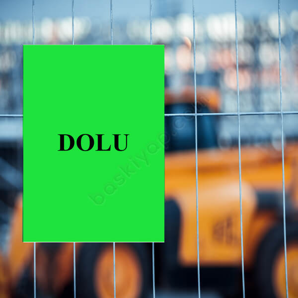 Kapasite Dolu Levhası online tasarla