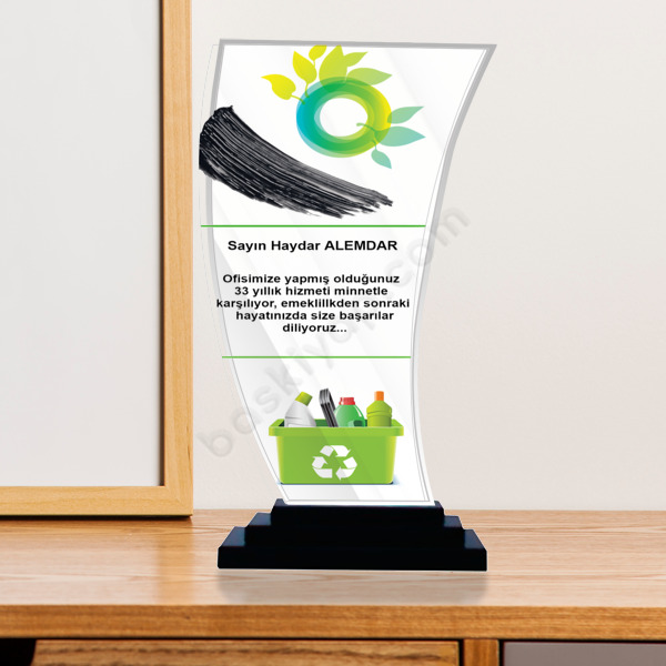 Ofislere Özel Kristal Plaket online tasarla