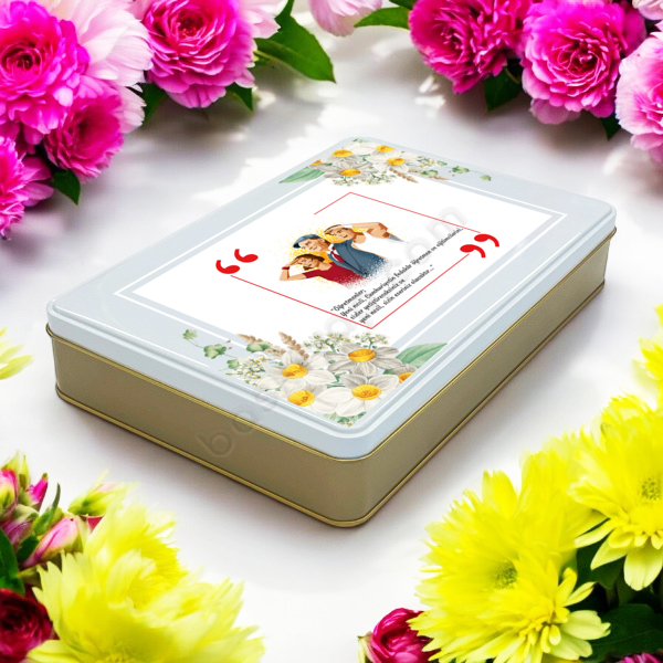 Öğretmen İçin Baskılı Hediye Teneke Kutu Gold online tasarla