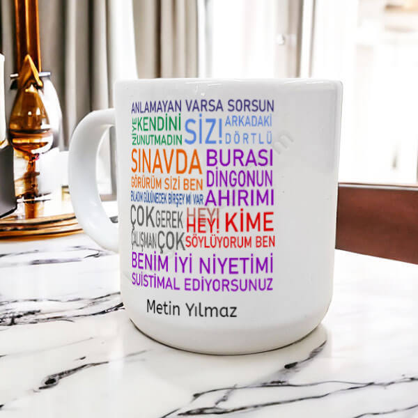 Öğretmen Sözleri Tasarımlı Bella Kupa Bardak online tasarla