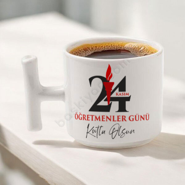 Öğretmenim İçin Özel Baskılı T Kulplu Kişiye Özel Kupa online tasarla