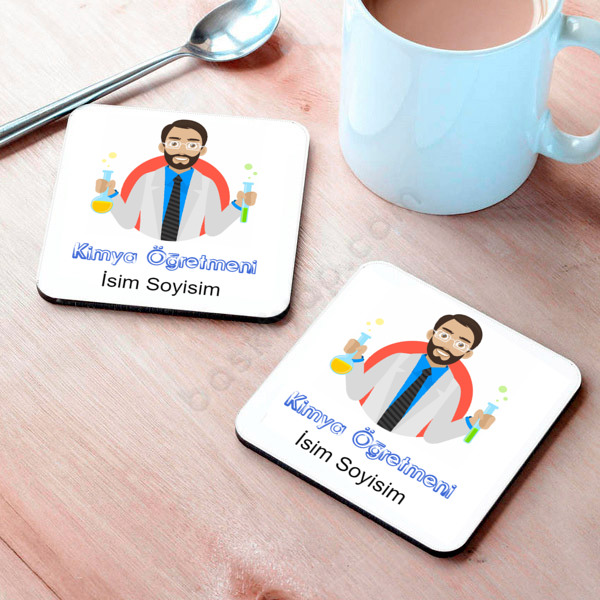 Öğretmenler Günü Temalı Bardak Altlığı online tasarla