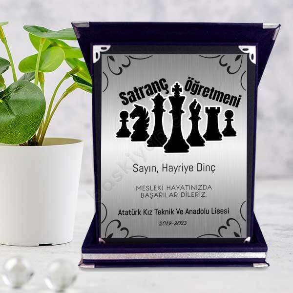 Öğretmenlere Özel Lacivert Plaket online tasarla