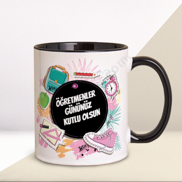 Öğretmenlere Özel Tasarım 3 Kupa Bardak online tasarla