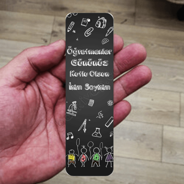 Öğretmenleri Günü Tasarımlı Kitap Ayracı online tasarla