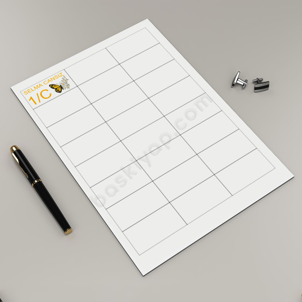 Okul Etiketi Dikdörtgen 24 Parça online tasarla