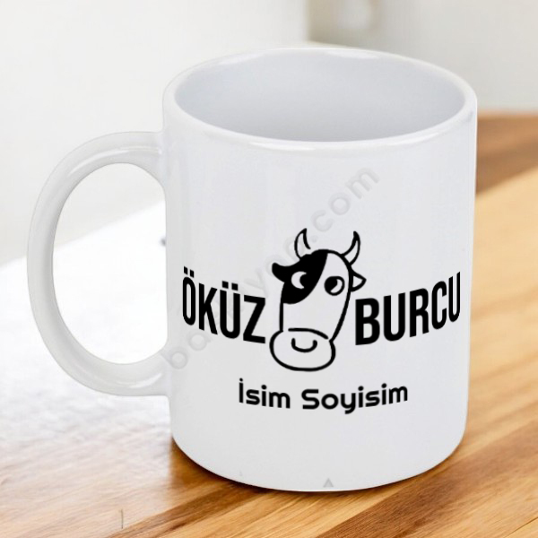 Öküz Burcu Tasarımlı Kupa online tasarla