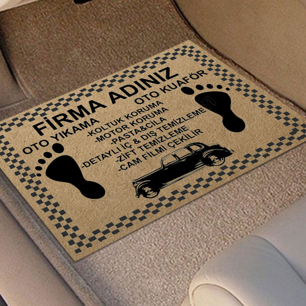 Oto Yıkama Firmaları İçin Oto Paspas online tasarla