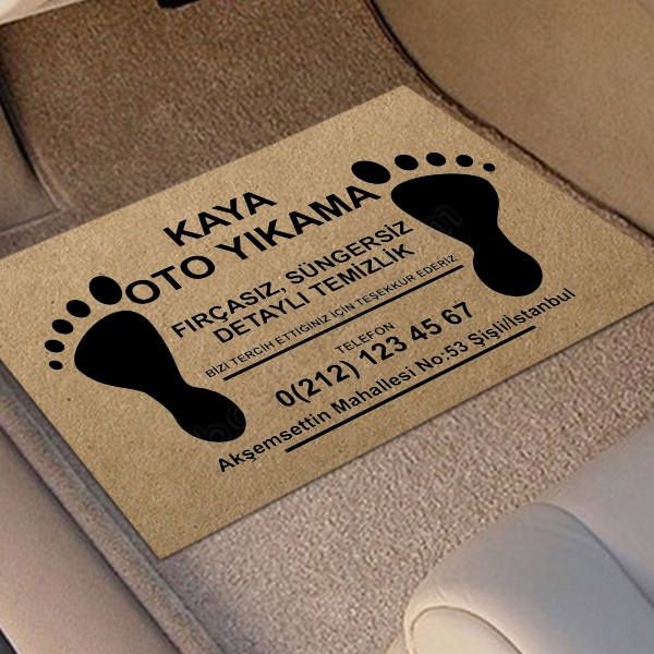 Oto Yıkama İçin Oto Paspas online tasarla