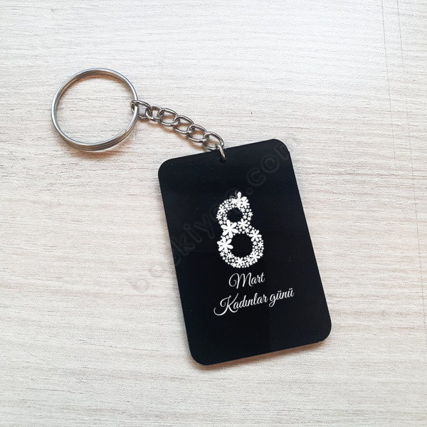 Oval Köşeli Pleksi Lazer Kazıma Anahtarlık online tasarla