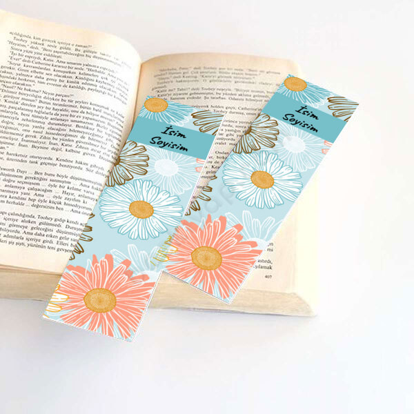 Papatya Tasarımlı Kitap Ayracı online tasarla