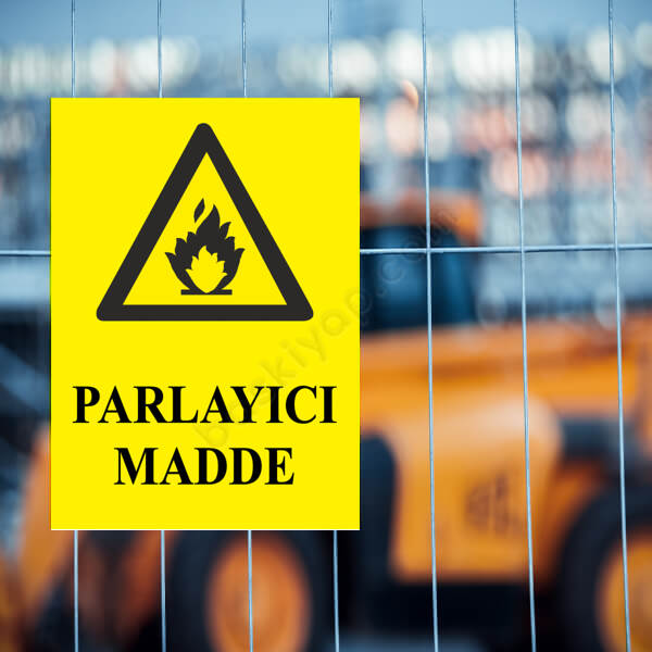 Parlayıcı Madde Uyarı Levhası online tasarla