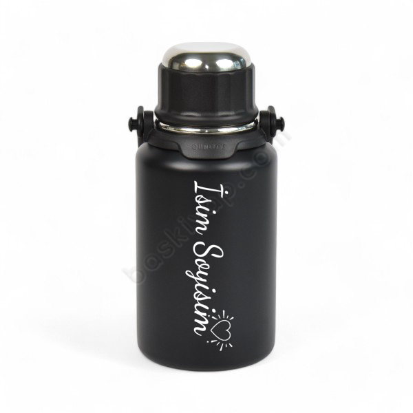 Paslanmaz Çelik Siyah İsme Özel Termos 500 Ml Kendin Tasarla | 15216 online tasarla