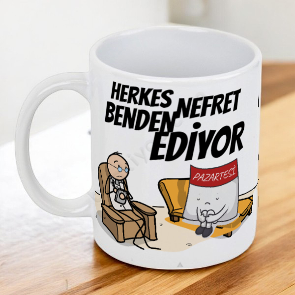 Pazartesi Sendromu Esprili Kupa Bardak online tasarla