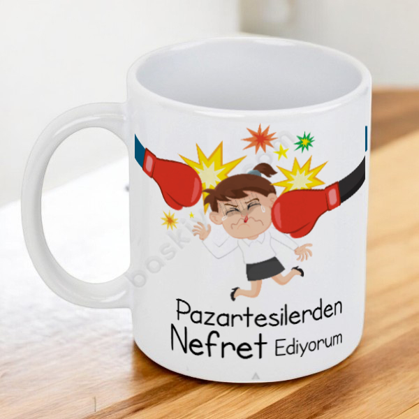 Pazartesiden Nefret Ediyorum Bayan Temalı Kupa online tasarla
