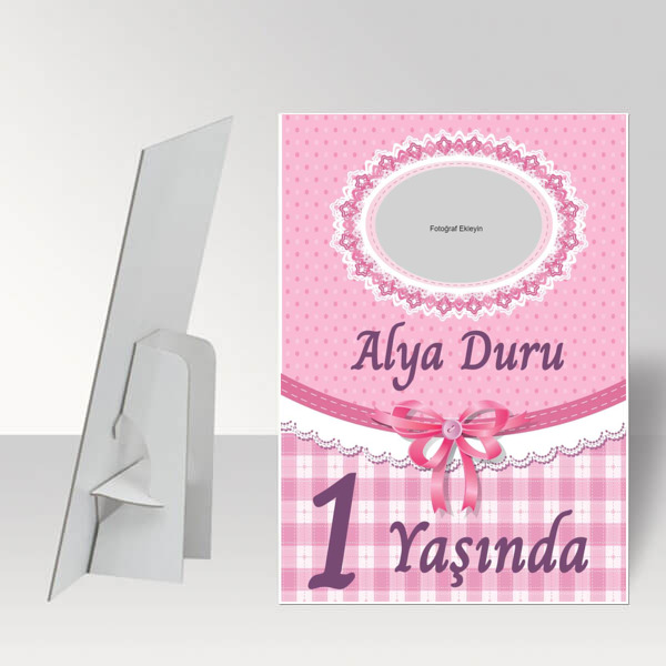 Pembe Baby Shower Ayaklı Pano online tasarla