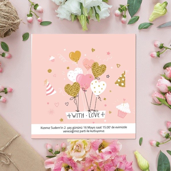 Pembe Balonlu online tasarla