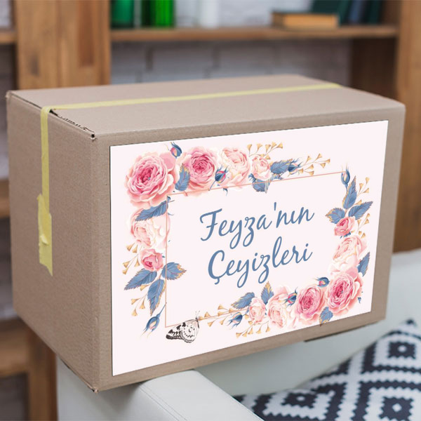 Pembe Çiçek Çerçeveli online tasarla