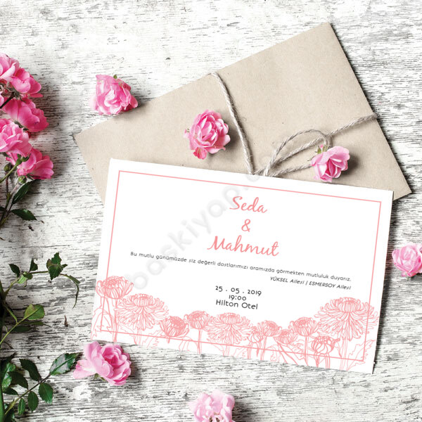 Pembe Çiçekli online tasarla