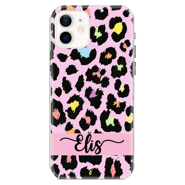 Pembe Leopar Desenli İphone 12 Kılıf online tasarla