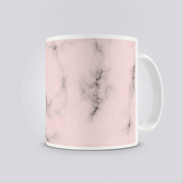 Pembe Mermer Desenli Kupa Bardak online tasarla