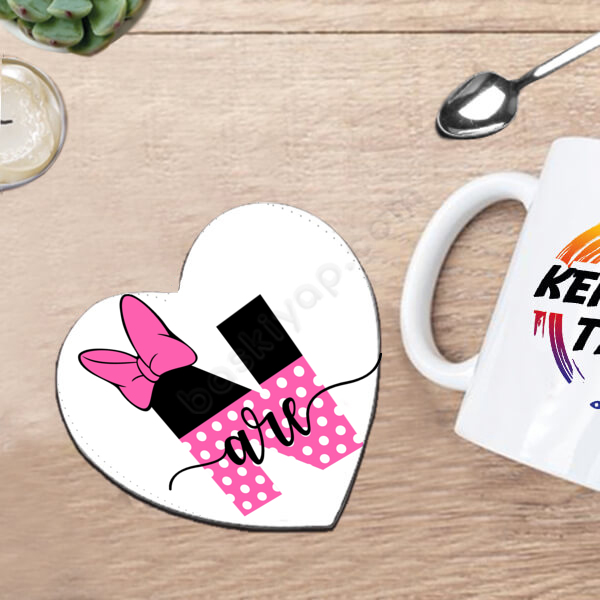 Pembe T Harfli Kalpli Bradak Altlığı online tasarla