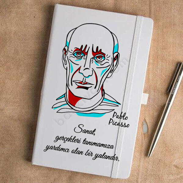 Picasso Tasarımlı Beyaz Ajanda online tasarla