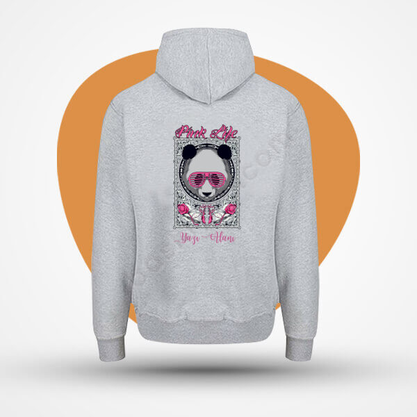 Pink Life Tasarımlı Arkası Baskılı Gri Sweatshirt online tasarla