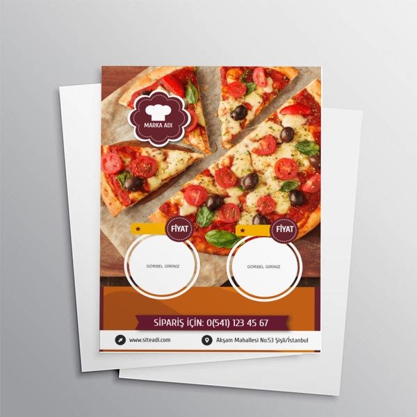 Pizzacı Broşürü online tasarla