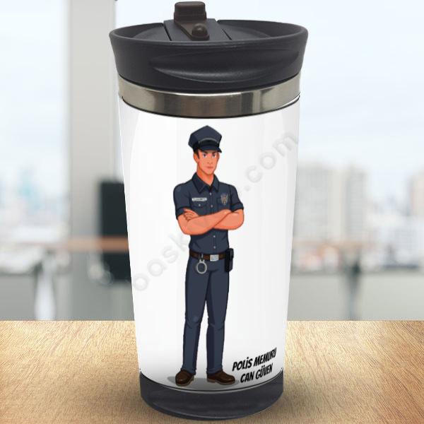 Polis Karakterli Termos Bardak 300Ml online tasarla