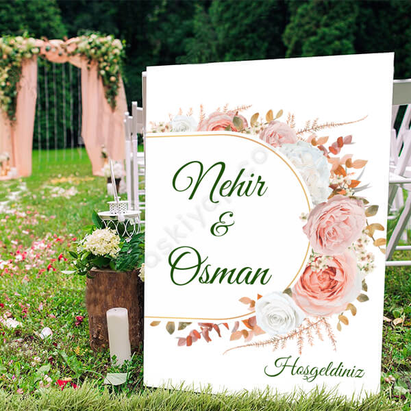 Pudra Şık Ayaklı Pano online tasarla