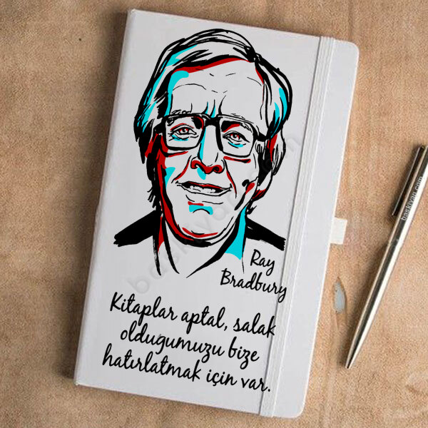 Ray Bradbury Tasarımlı Beyaz Ajanda online tasarla