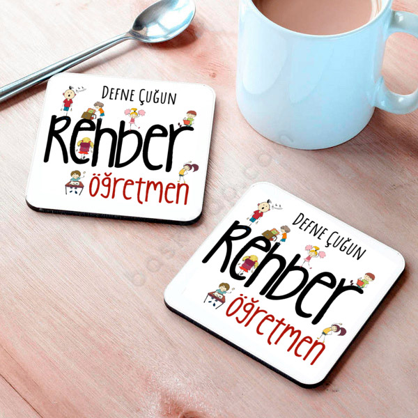 Rehber Öğretmenlerine Özel Bardak Altlığı online tasarla