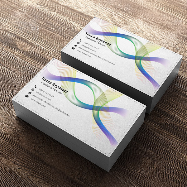 Kurumsal Kartvizit Renkli Tasarım online tasarla