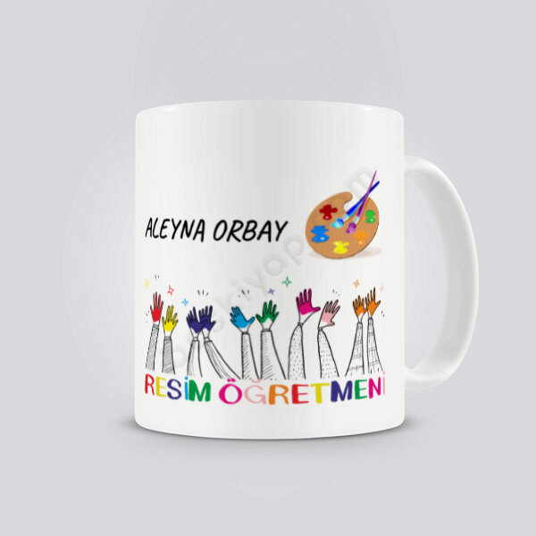 Resim Öğretmeni Tasarım Beyaz Kupa online tasarla