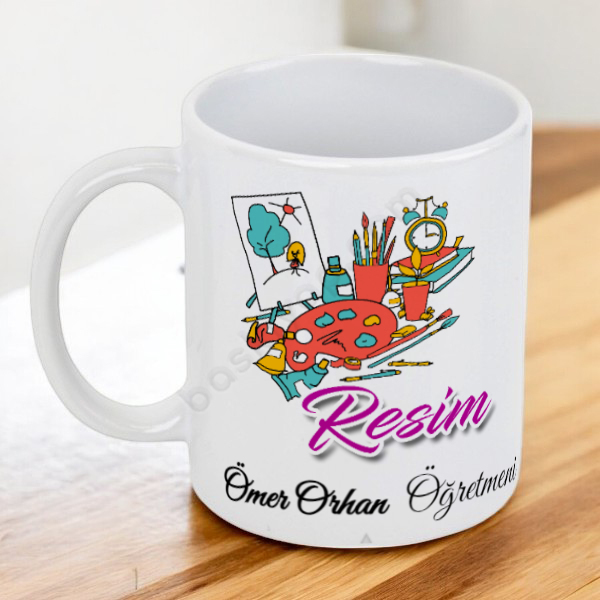 Resim Öğretmenlerine Özel Tasarım Kupa Bardak online tasarla