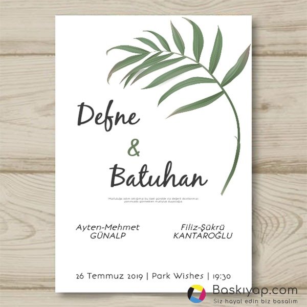 Sade Yapraklı online tasarla