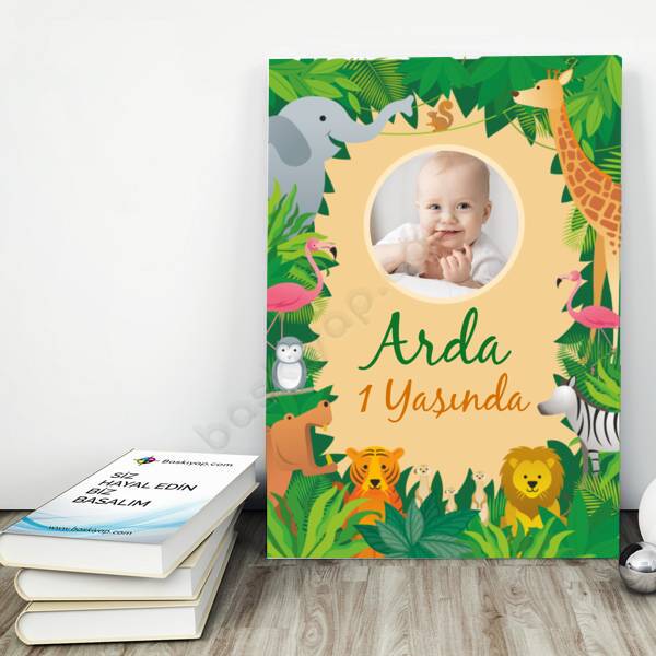 Safari Tasarım Doğum Günü Afişi online tasarla
